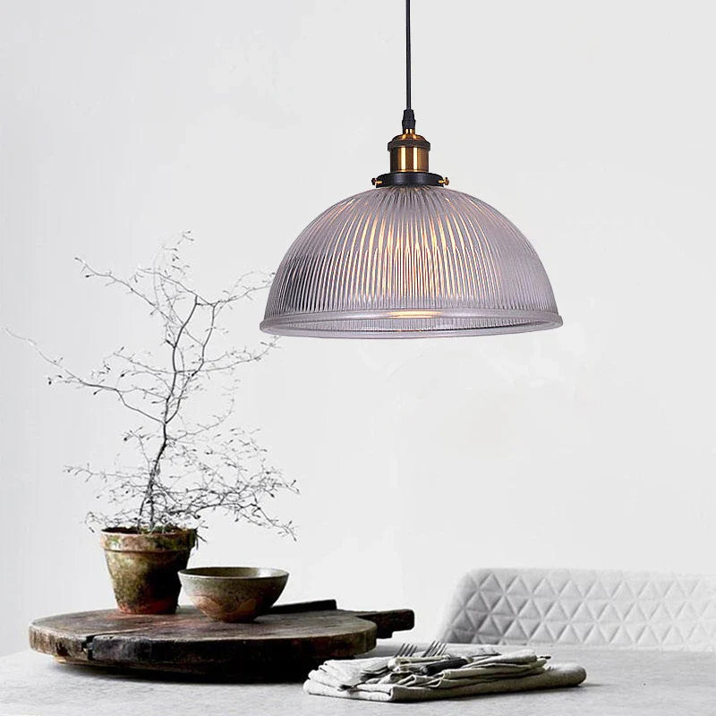 Mari - Patterned Glass Pendant Ceiling Light