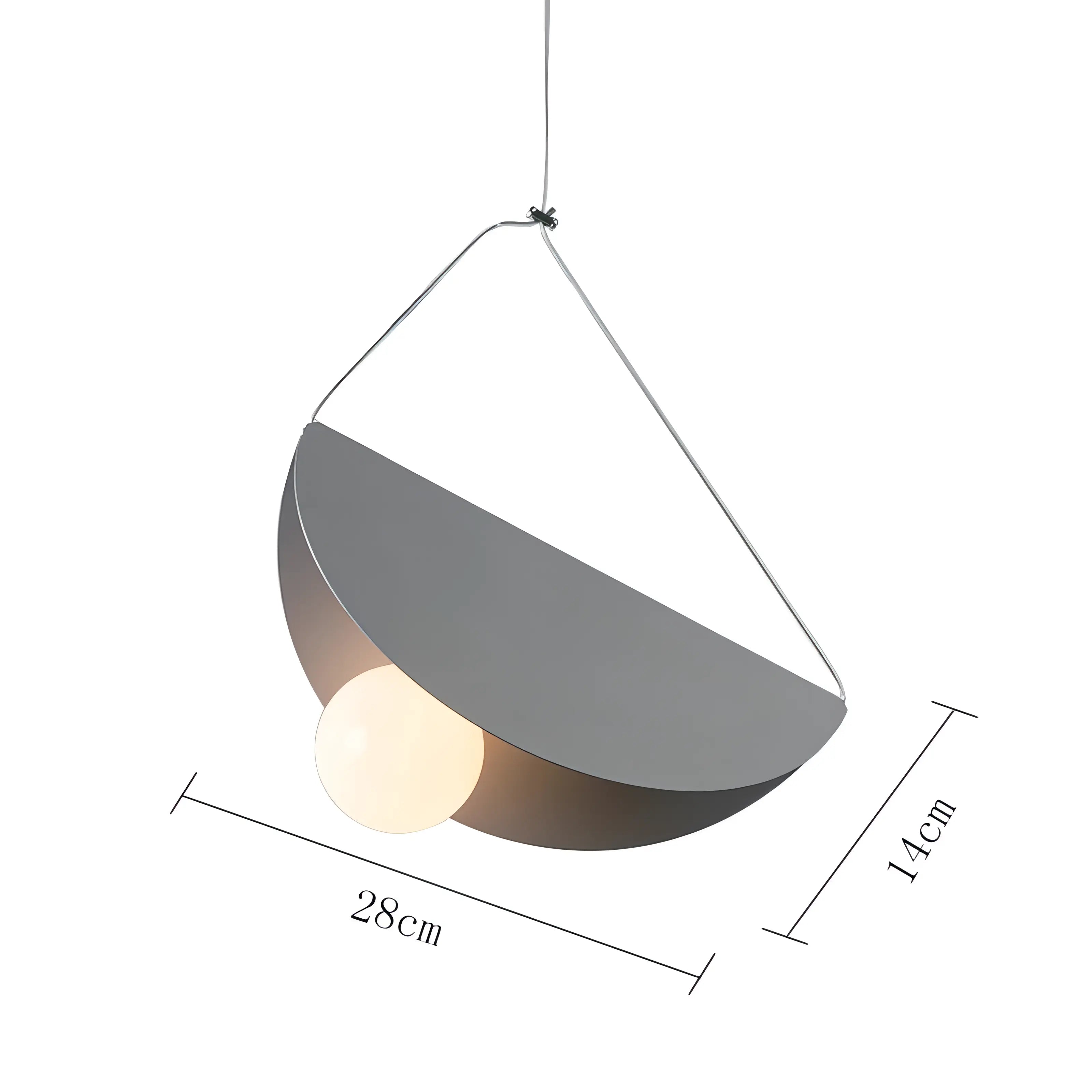 Romana - Geometric Semi Circle Colourful Hanging Pendant Ceiling Light