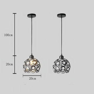 Douglas - Round Flower Hanging Glass Pendant Ceiling Light