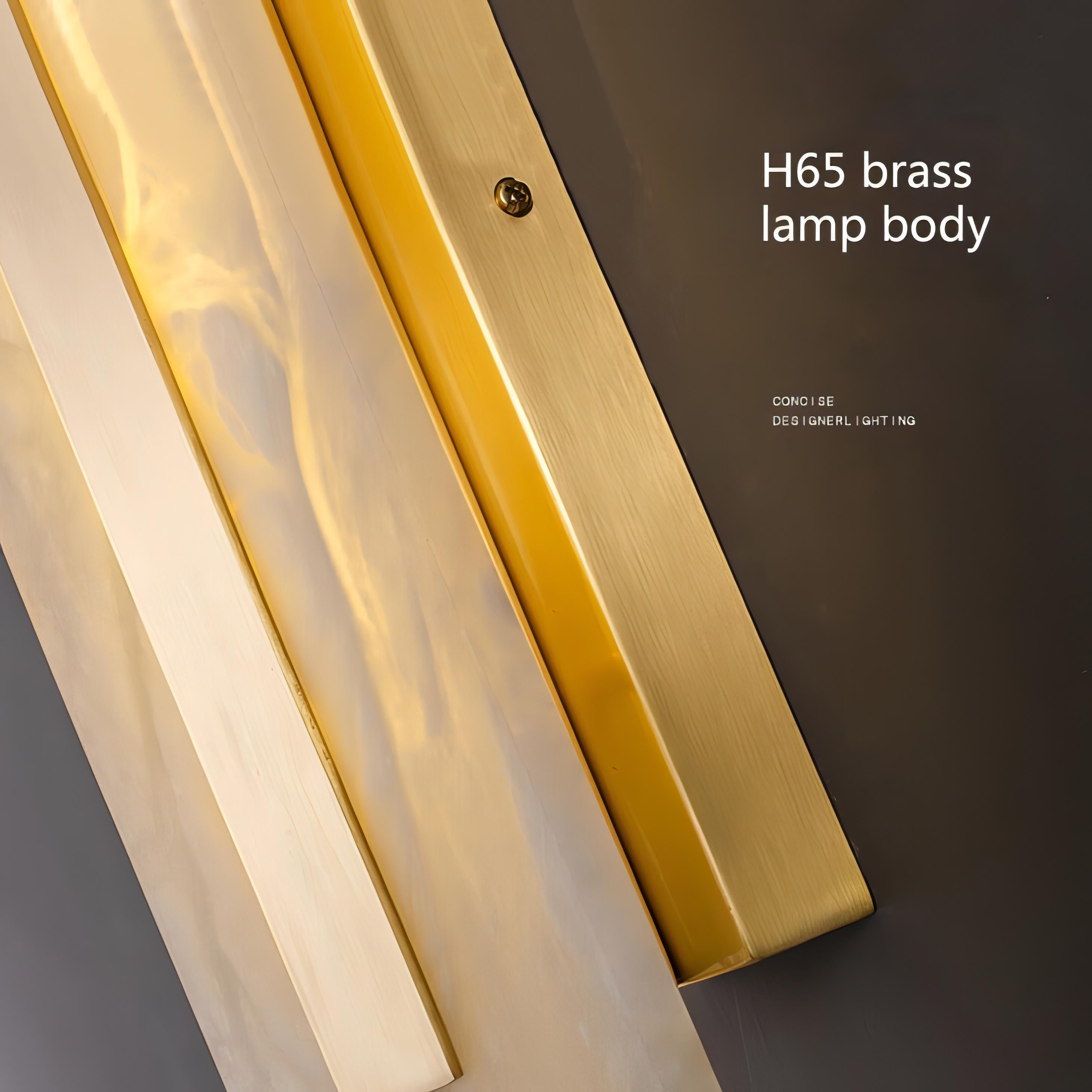 Jedidiah - Marble Gold Frame Rounded Wall Light