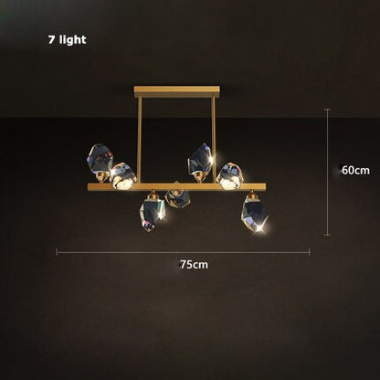 Cesar - Round Gold Crystal Glass Modern Ceiling Light Chandelier