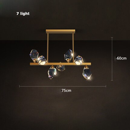 Cesar - Round Gold Crystal Glass Modern Ceiling Light Chandelier