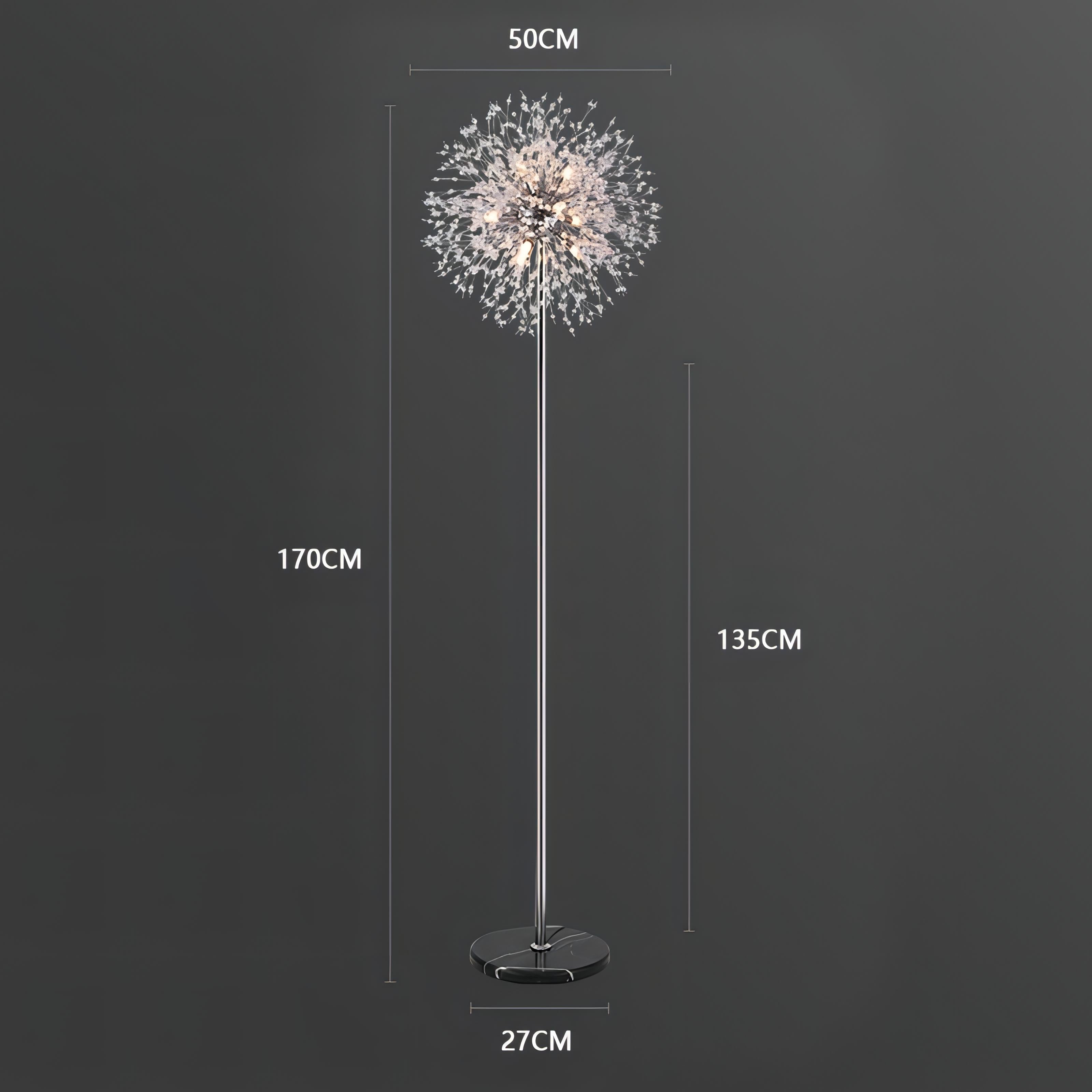 Ilias - Modern Dandelion Crystal Floor Light