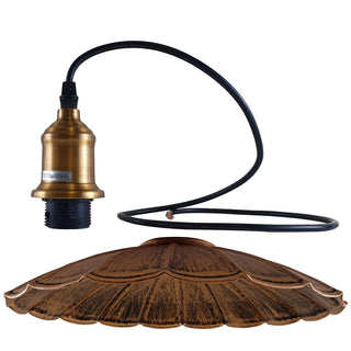 Whitle - Brushed Copper Round Petal Ceiling Pendant Light