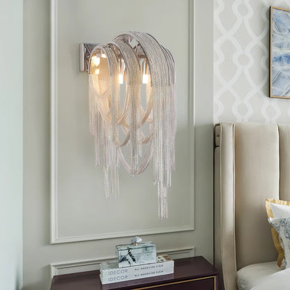 Atlantis - Round Wrapped Tassel Hanging Wall Light