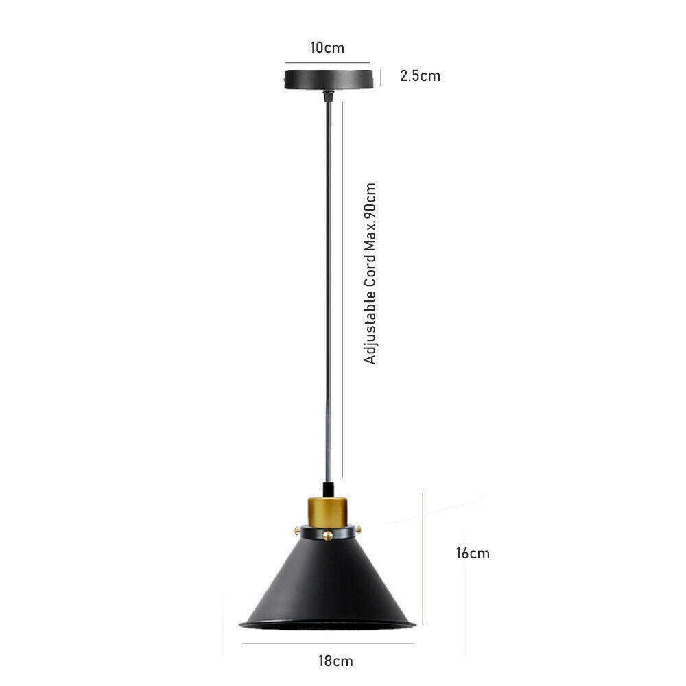 Isabela - Modern Black Cone Hanging Pendant Ceiling Light