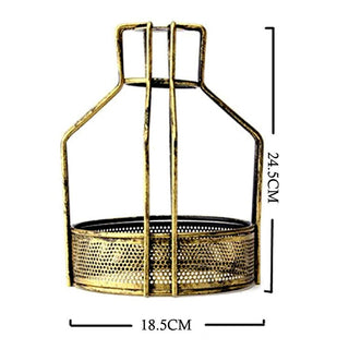 Veder - Brass Cage Round Modern Ceiling Light