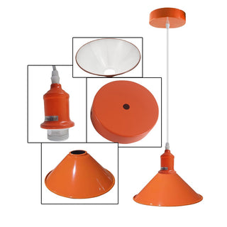 Gillespie - Nordic Orange Cone Ceiling Pendant Light