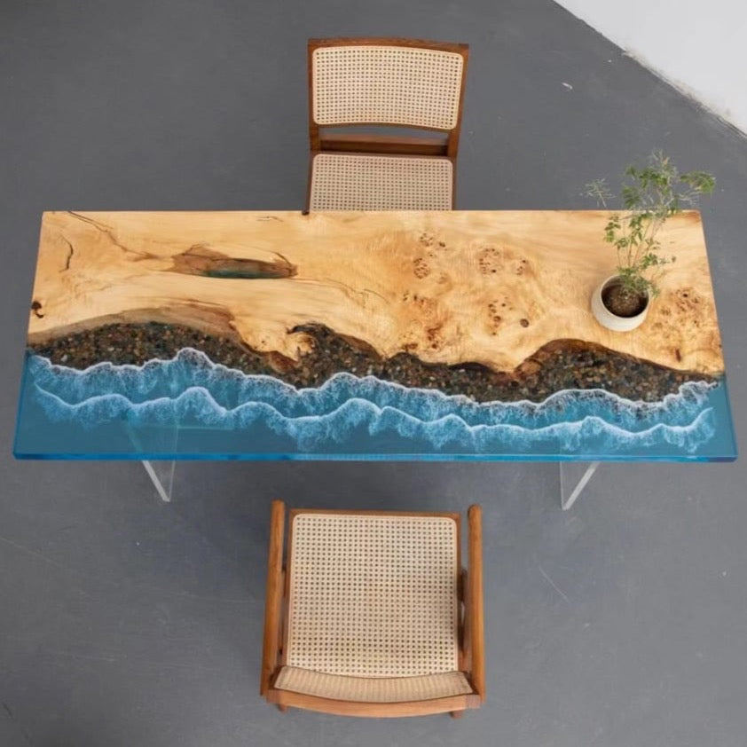 Kairos - Ocean Beach Poplar Wood Dining Table