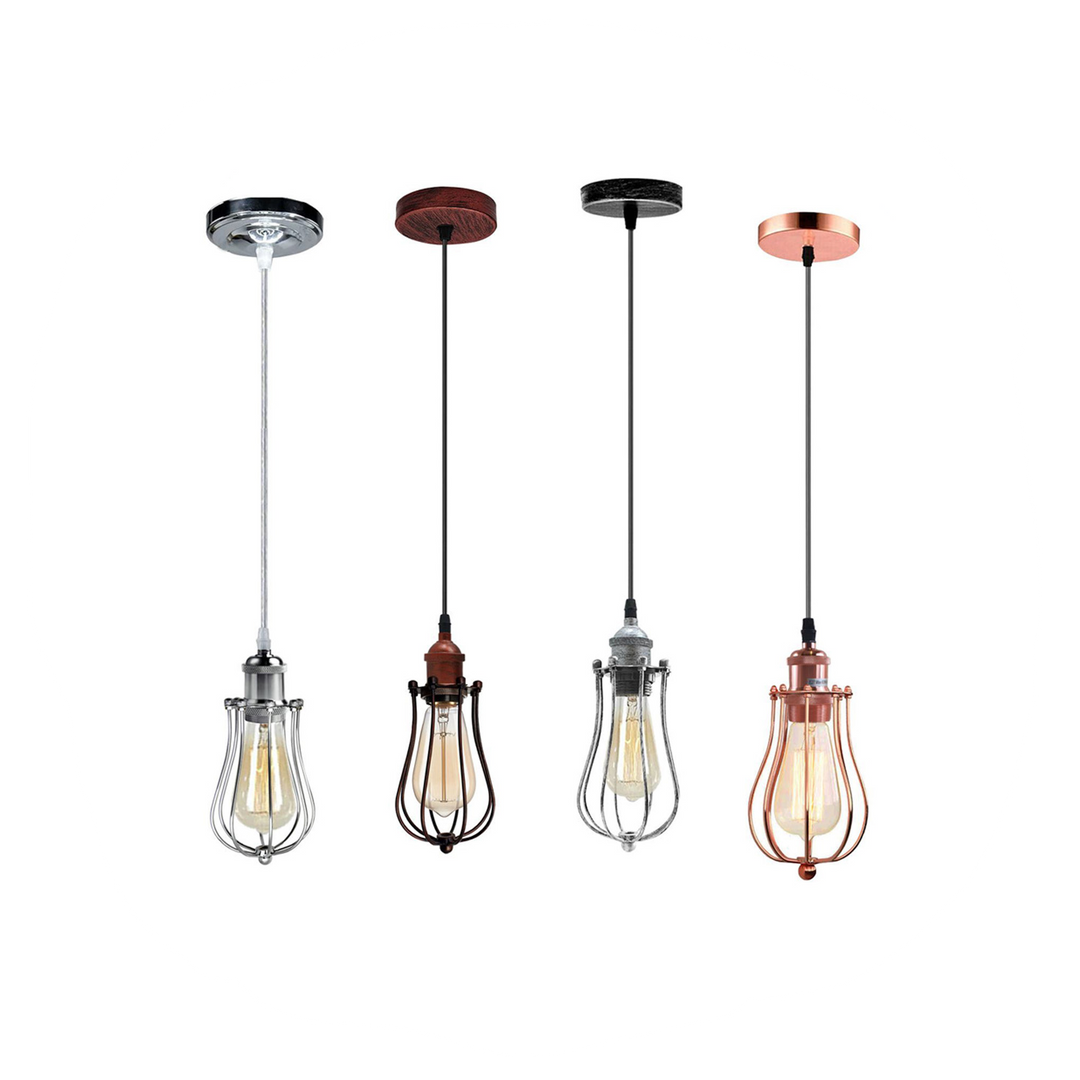 Stefan - Modern Caged Bulb Hanging Ceiling Pendant Light