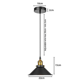 Tomas - 3 Pack Modern Black Cone Shade Ceiling Pendant Light
