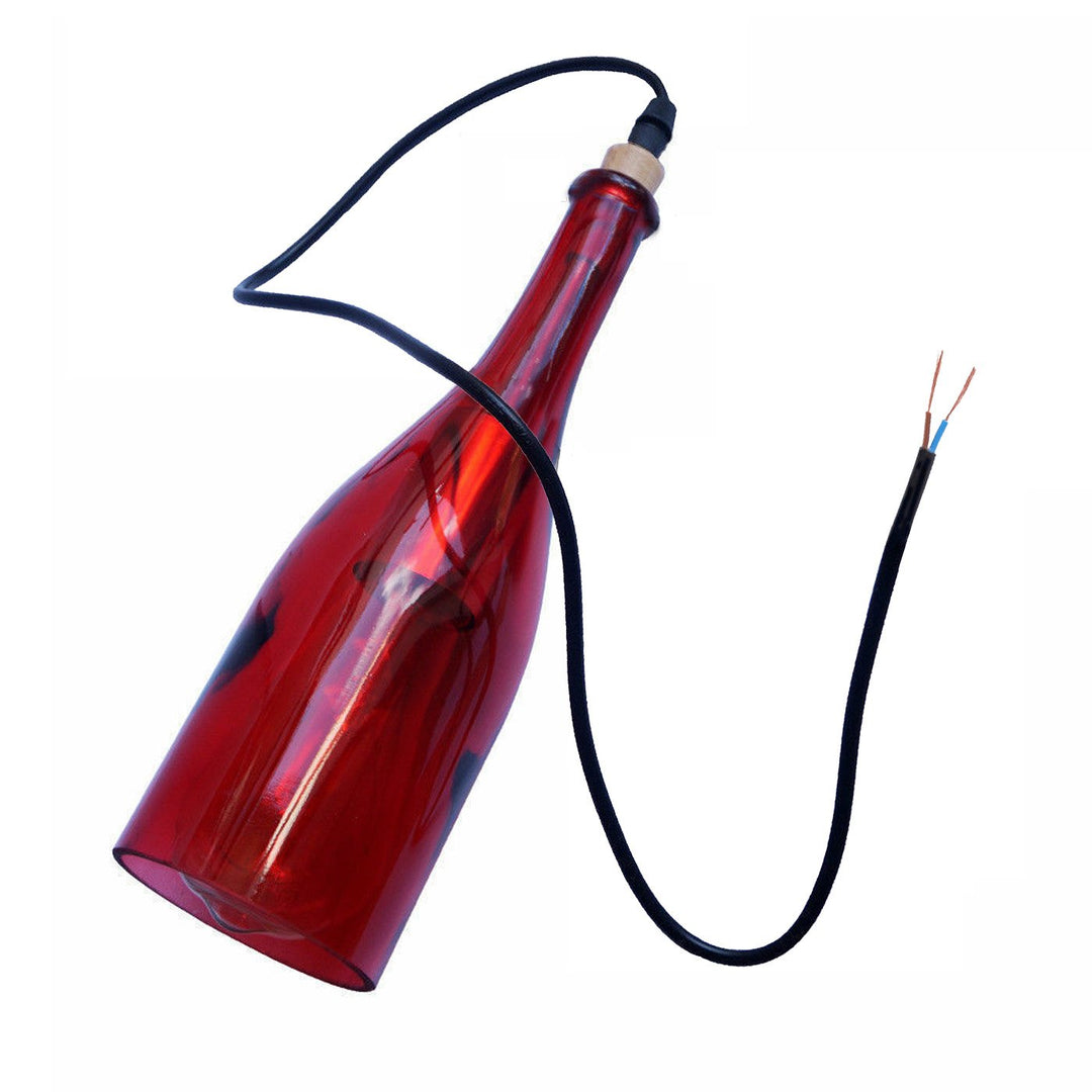Griffin - Red Wine Bottle Glass Hanging Ceiling Light
