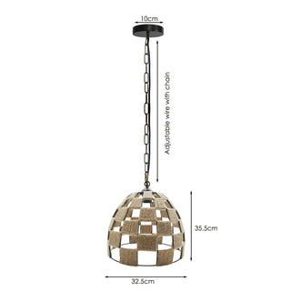 Armstrong - Hemp Rope Dome Hanging Ceiling Light