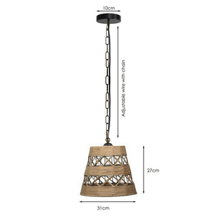 Barajas - Hemp Rope Round Drum Ceiling Light