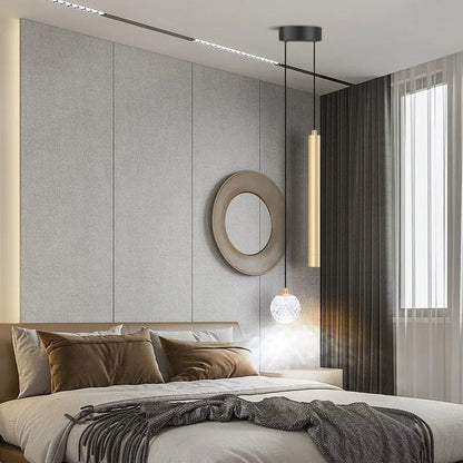 Hanging Cord Pendant Glass Gold Ceiling Light