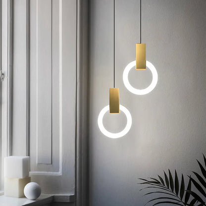 Omache - Modern LED Round Ring Hanging Ceiling Light
