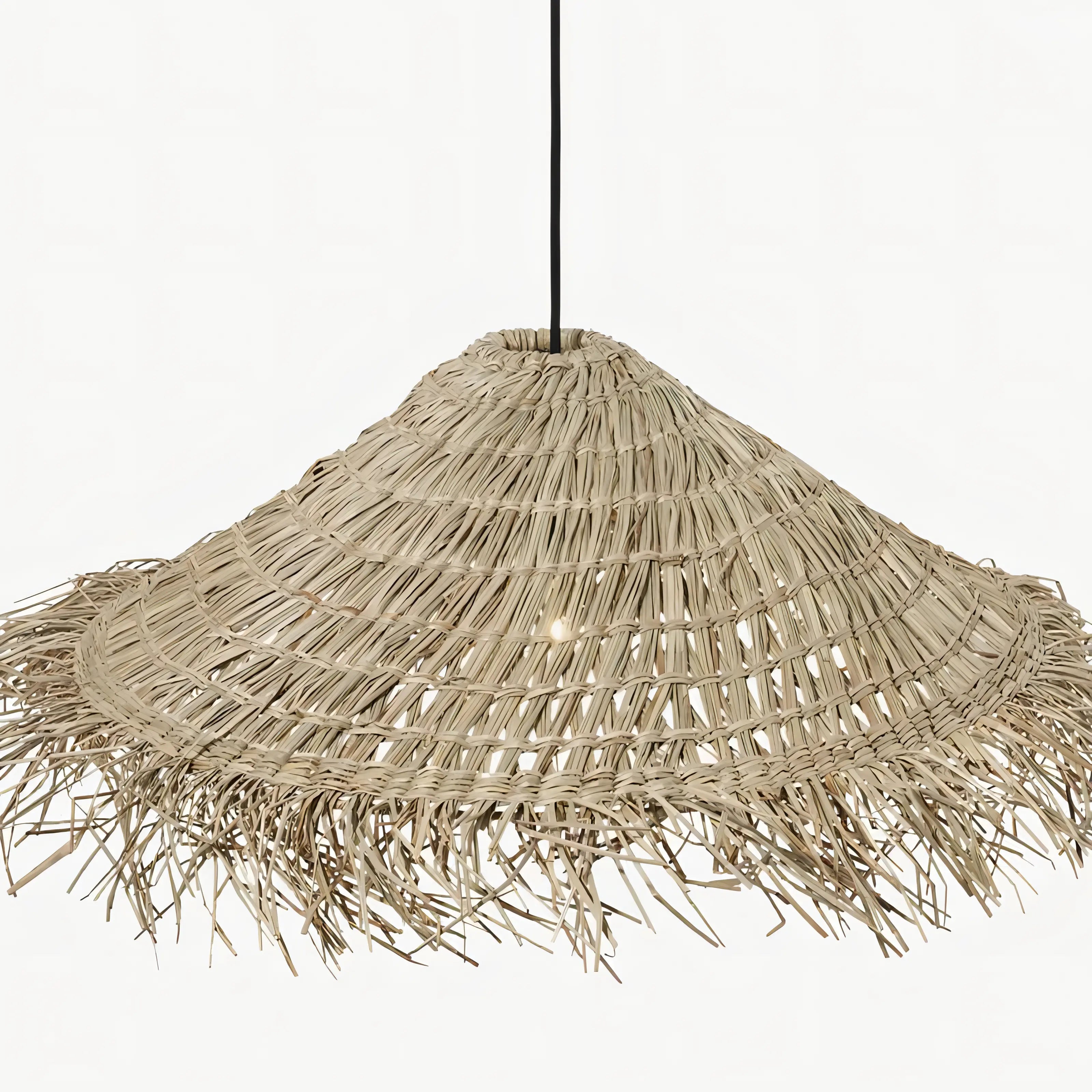 Lafleur - Woven Rattan Round Ceiling Light