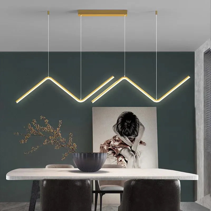 Ethea - Angled LED Hanging Smart Ceiling Light Chandelier