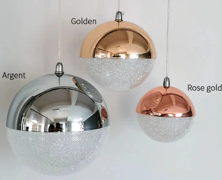 Ursula - Modern Silver Crystal Ball Round Ceiling Chandelier