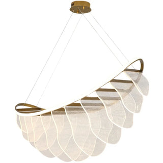 Gilmore - LED Gold Curved Modern Acrylic Ceiling Light Chandelier