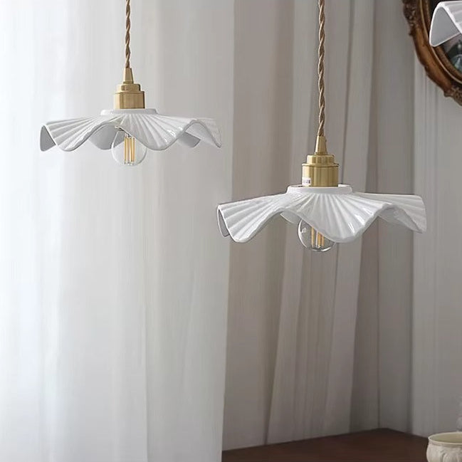 Fumi - Vintage Ceramic Hanging Pendant Ceiling Light