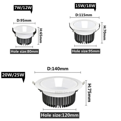Aayla - Dimmable LED Ceiling Downlight Anti-Glare