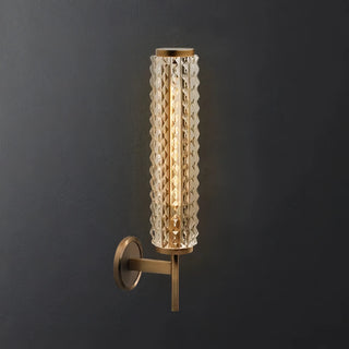 Tariq - Modern Gold Studded Crystal Glass Wall Light