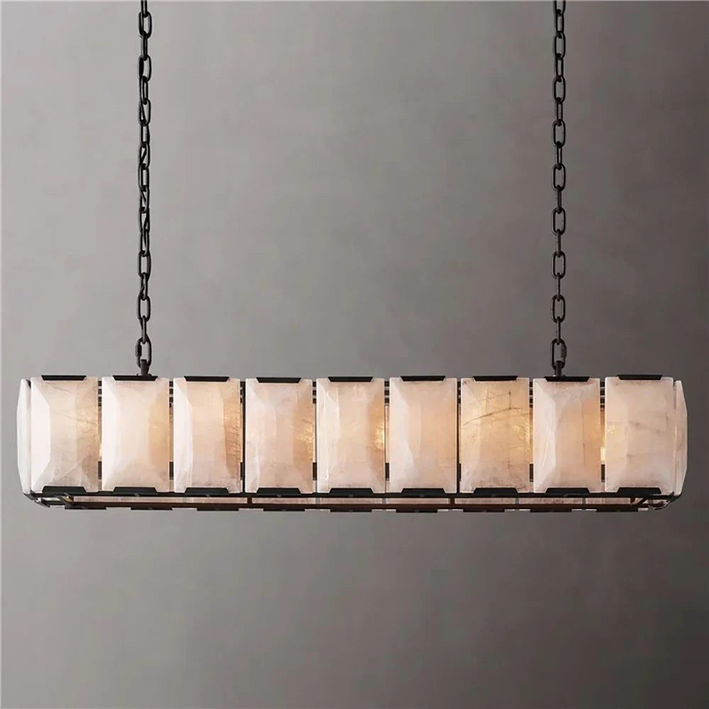 Naitis - Retro Vintage Marble Shade Ceiling Light Chandelier