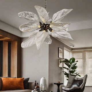 Debbie - Modern Hanging Glass Leaf Petal Ceiling Chandelier