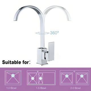 Peyton - Stainless Steel Single Flat Mixer Tap