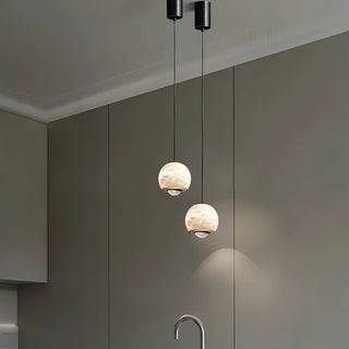 Brennan - Cream Marble Ball LED Pendant Ceiling Light