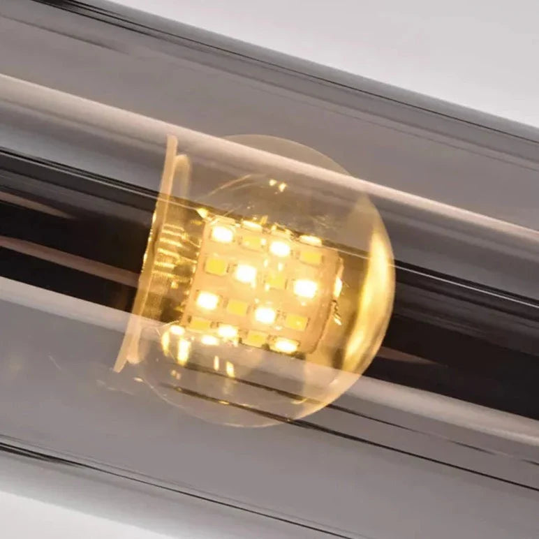 Neal - Modern Pendant Glass Hanging Pipe Round Row Ceiling Light