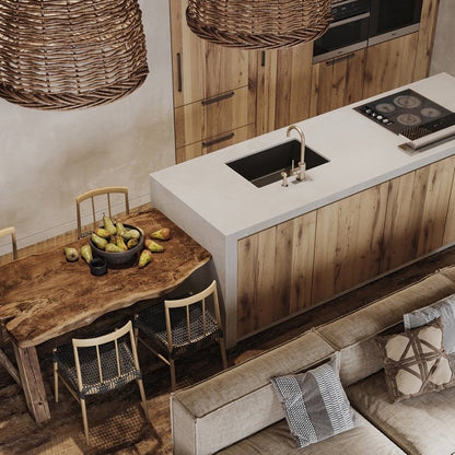 EKUA - Handmade Rattan Shade Round Pendant Ceiling Light