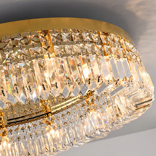 Kyree - Recessed Crystal Glass Round Ceiling Chandelier