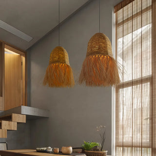 Sturm - Bamboo and Rattan Handmade Round Wicker Ceiling Light