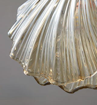 Lylah - Patterned Coloured Glass Shell Ceiling Pendant Light