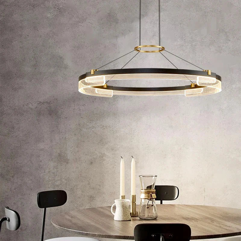 Serena - Modern Hanging Round LED Ceiling Chandelier