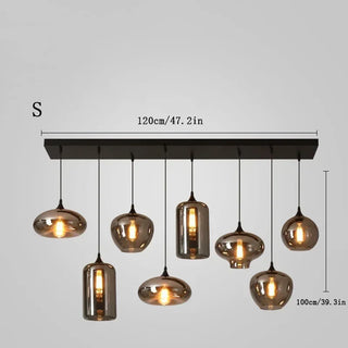 Filomena - Multi Head Modern Smoked Shade Pendant Chandelier Ceiling Light