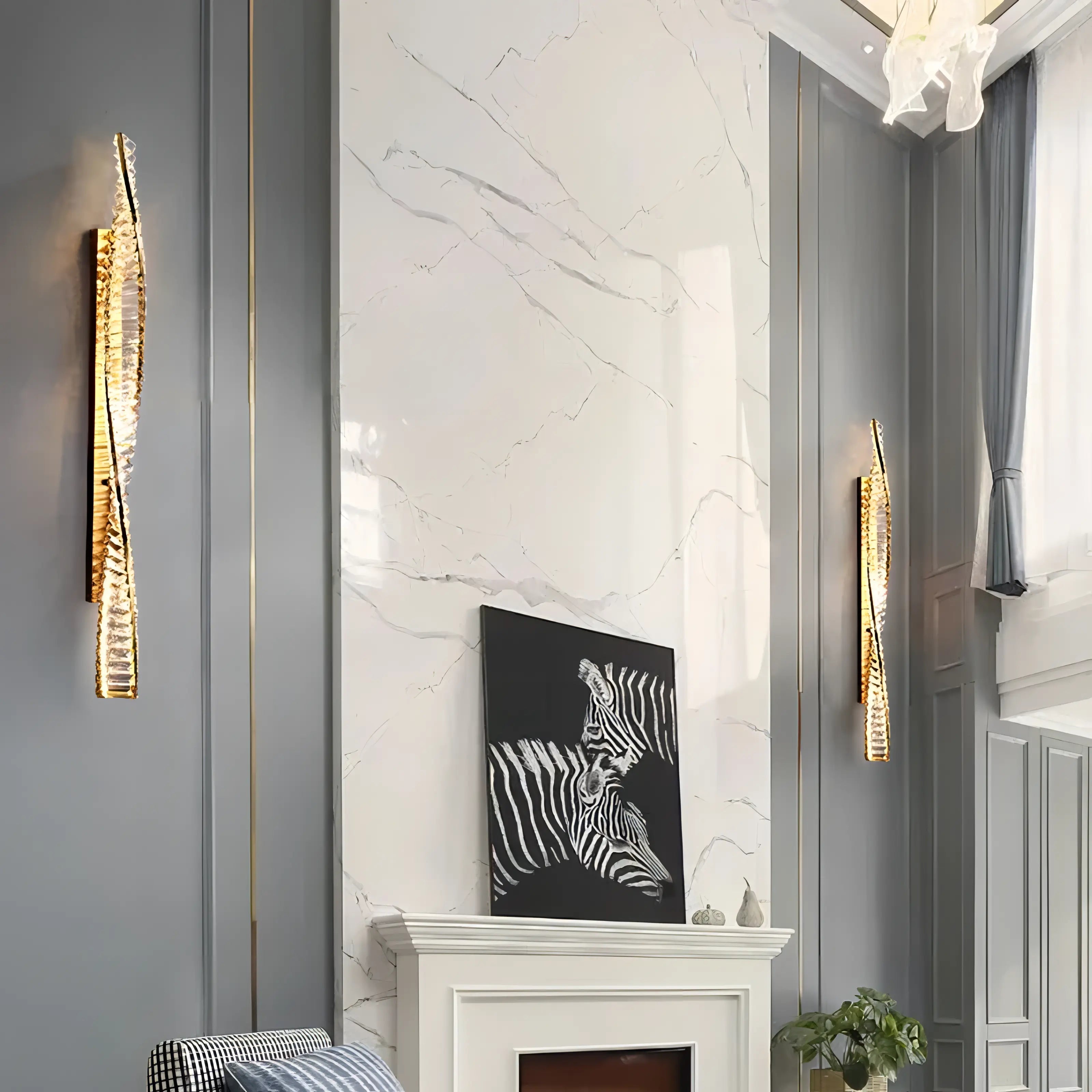 Nane - Luxury Gold LED Twisted Crystal Wall Light