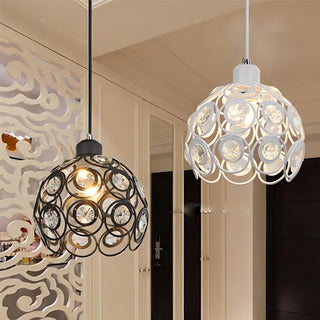 Douglas - Round Flower Hanging Glass Pendant Ceiling Light