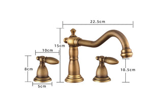 Blaise - Brass Dual Handle Curved Mixer Basin Tap
