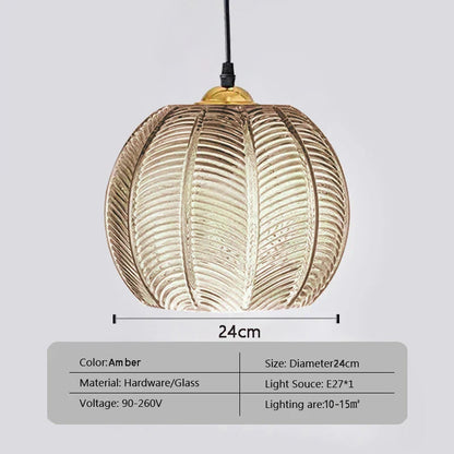 Foteini - Glass Leaf Pattern Hanging Light Properties