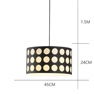 Onesimo - Abstract Polka Dot Black Gold Hanging Ceiling Light Chandelier