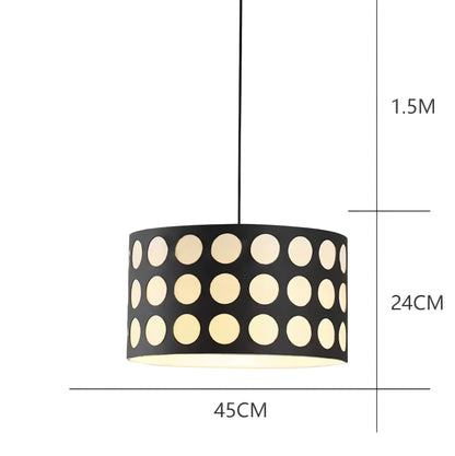 Onesimo - Abstract Polka Dot Black Gold Hanging Ceiling Light Chandelier