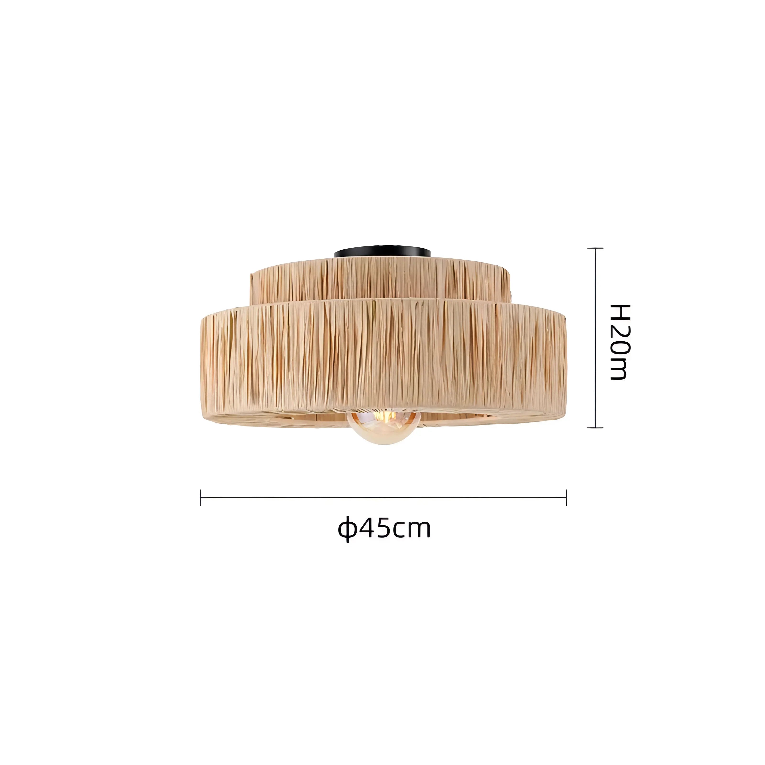Hiatt - Wicker Rattan Pendant Ceiling Light
