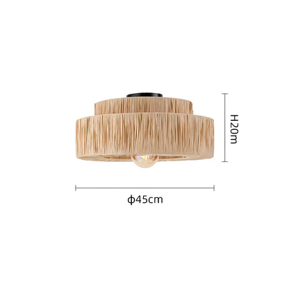 Hiatt - Wicker Rattan Pendant Ceiling Light