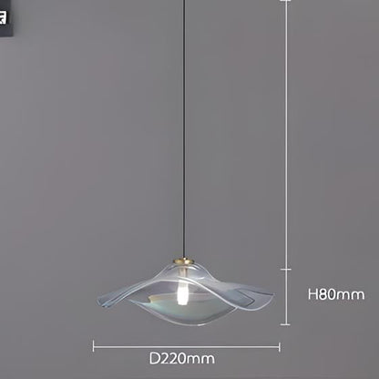 Felicia - Modern Wavy Neo-Chrome Glass Plated Pendant Light