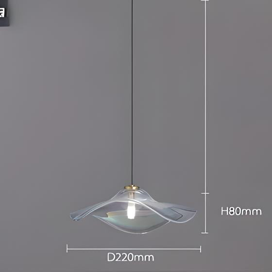 Felicia - Modern Wavy Neo-Chrome Glass Plated Pendant Light