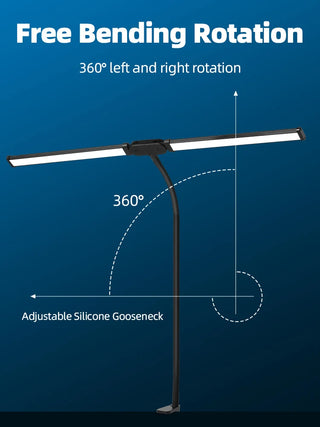 Amaro - Double Head LED Desk Computer Dimmable Desk Light