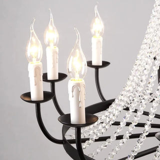 Brandt - American Country Candle Glass Bead Hanging Ceiling Light Chandelier